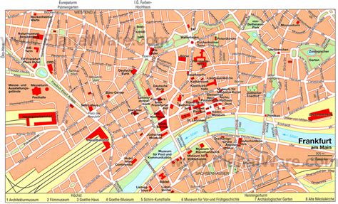downtown frankfurt germany map.